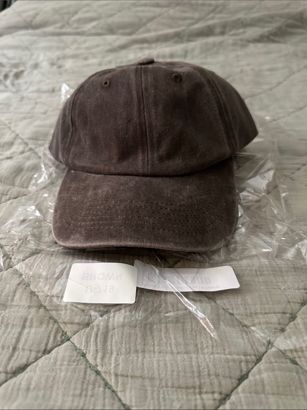Zenana Outfitters Brown Washed Cotton Baseball Cap